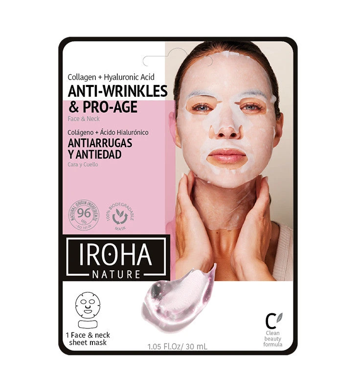 Mascarillas Cara Y Cuello. Antiarrugas Y Antiedad - IROHA NATURE 1 Mascarillas Cara Y Cuello. Antiarrugas Y Antiedad - IROHA NATURE